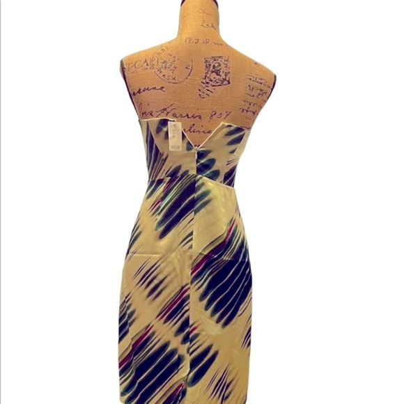 NWT The Limited Silk Strapless Shades of Green Dress Size 2 - Picture 2 of 3